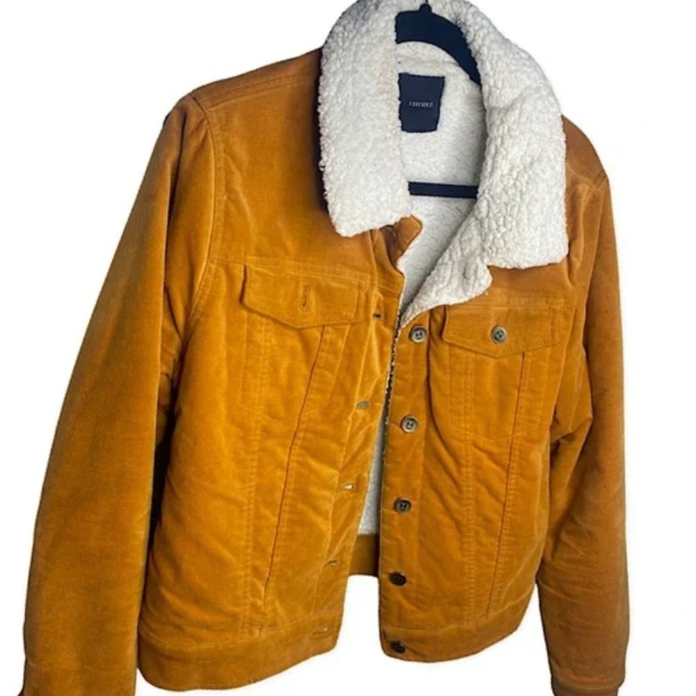 Forever 21 Corduroy Faux Fur Jacket